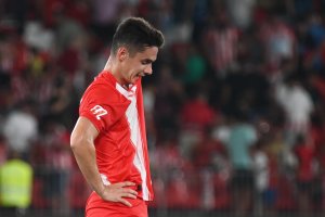 Arribas en el Almería-Sporting.