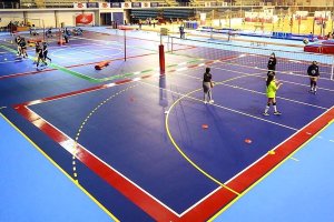 El Palacio de los Juegos Mediterráneos.