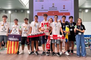 Equipo almeriense ganador del Concurso Nacional de Robótica.