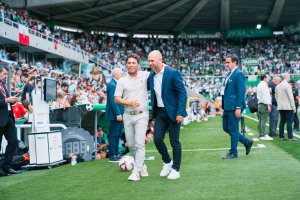 Rubi con José Alberto en el Racing 2 Almería 2.