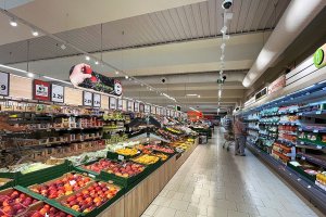 Interior de un supermercado Lidl.