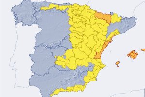 Mapa de España de este sábado con las previsiones y alertas meteorológicas.