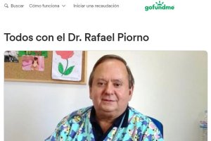 Fotografía del portal donde se alberga la campaña de recogida de fondos.