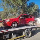 Uno de los coches siniestrados.