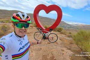 Antonio Ybarra en Vícar, el final de su reto.