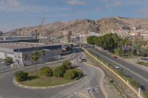 Vista aérea de una de las entradas del Puerto de Almería