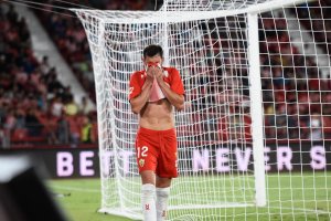Leo Baptistao en el Almería-Eibar.