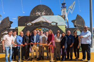 Autoridades en la inauguración este jueves de la Feria del Mediodía.