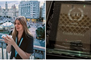 Guada Molina recibió el premio al Mejor Educador Digital de España.