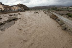 El río Almanzora este martes a su paso por Arboleas.