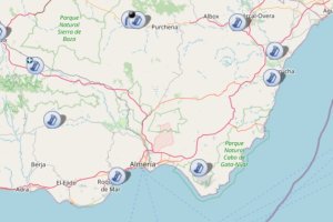Mapa de incidencias en las carreteras de la DGT.
