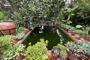 Uno de los rincones de este jardín de cuento.