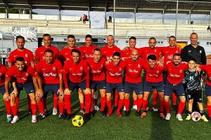 Los jugadores del UD Roquetas, vigente campeón de la Andalusi Cup.