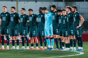 El once que sacó Rubi en la Copa del Rey con el almeriense Bruno Iribarne defendiendo la portería rojiblanca.