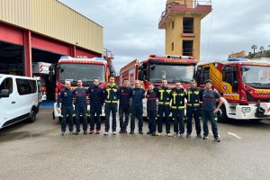Contingente de Bomberos del Levante destinado a Valencia.