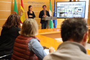 Francisco Góngora en su primera comparecencia cuantificando daños.