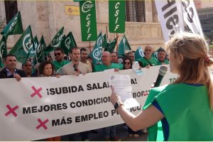 Manifestación de empleados público esta semana en Almería.
