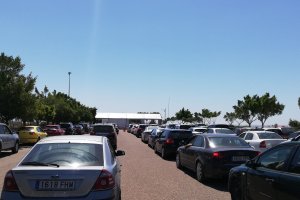 Colas en el municipìo de Vera.