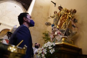 El presidente de Diputación, Javier A. García, ante San José.