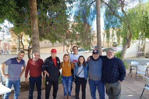 Luis Sánchez y su equipo en la comida que puso punto y final a la semana de eventos.