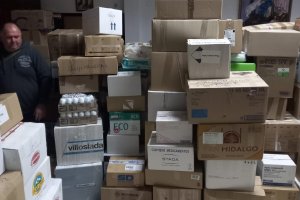 Material donado por los almerienses para los ucranianos.