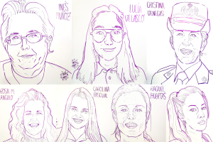 Conjunto de retratos realizados por Tati Salvador para el Ayuntamiento de Viator.