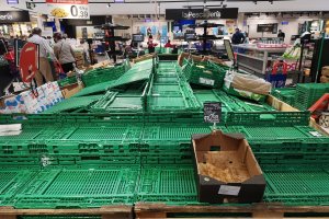 Problemas de desabastecimiento en algunos supermercados.