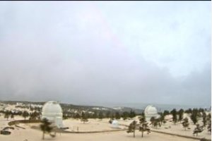 Calar Alto, entre la nieve y la calima.