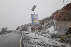 En algunas carreteras se requiere el uso de cadenas.
