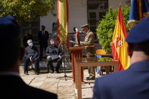 El coronel Javier Soriano en su alocución