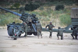 Ejercicio con una pieza de Artillería