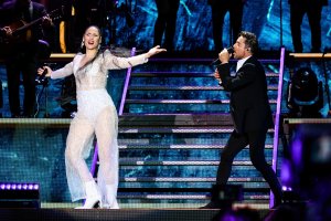 Rosa López y Bisbal, este sábado.