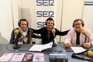 El alcalde de Ugíjar, Federico López, durante la entrevista con Fran García y Alfredo Casas.