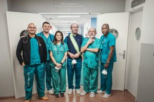 Imagen del último día del doctor Juan Antonio Redondo en el hospital.