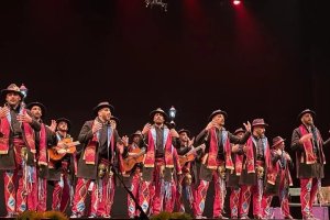 Una de las actuaciones de la primera semifinal del concurso de Carnaval de Almería.