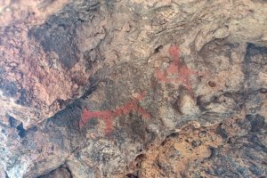 Pintura encontrada en un abrigo del parque natural