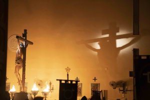 Imponente imagen del Cristo del Perdón.