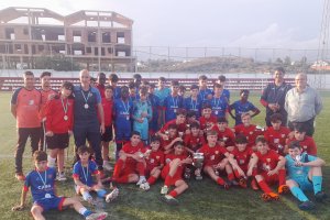 El Villa de Albox celebrando en el campo de Las Ventas.