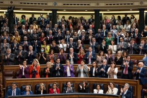 Foto de la bancada socialista en la web del PSOE.