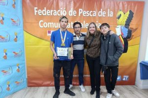 La familia con el campeón de España.