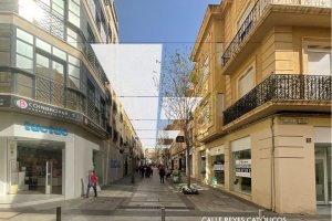 Recreación de cómo quedarán los toldos en la calle Reyes Católicos