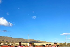 Pepe y los jugadores del C.D. Pechina