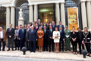 Autoridades y galardonados en el Día del Privilegio de Gádor.