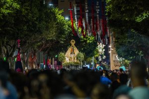 La Virgen del Mar, en la procesión de este 2024.