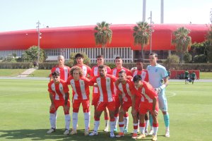 El once del Almería B en el primer partido en casa.