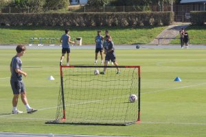 Mini-porterías hoy en el Anexo Mediterráneo.