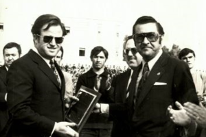 Ángel Martínez y Paco Góngora en el Estadio de La Juventud.