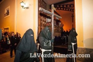 Procesión de la Hermandad Juvenil del Santo Cristo del Perdón Vía-Crucis Penitencial de Silencio. Martes Santo de la Semana Santa de Alme