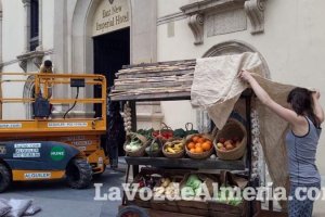 Rodaje de la producción alemana Der General en la Plaza de la Catedral, Plaza Emilio Cazard y la Escuela de Artes.