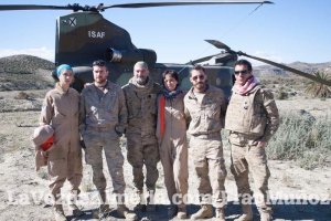 Rodaje en Tabernas de la película En zona hostil, primera película española que narra un suceso real del Ejército en Afganistán.